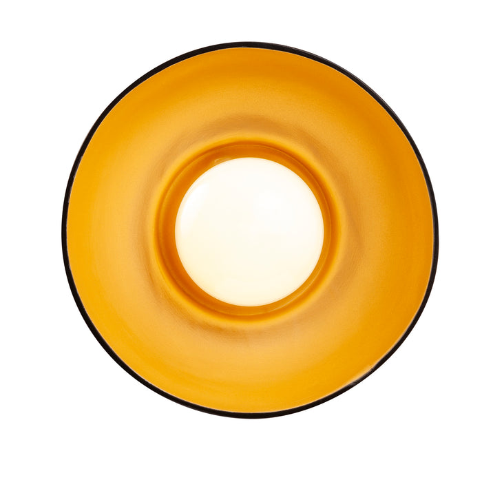 Justice Designs CER-3030-CBGD Wall Sconce, Carbon Matte Black with Champagne Gold internal finish