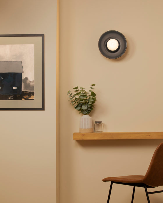 Justice Designs CER-3030-CRB Wall Sconce, Carbon - Matte Black