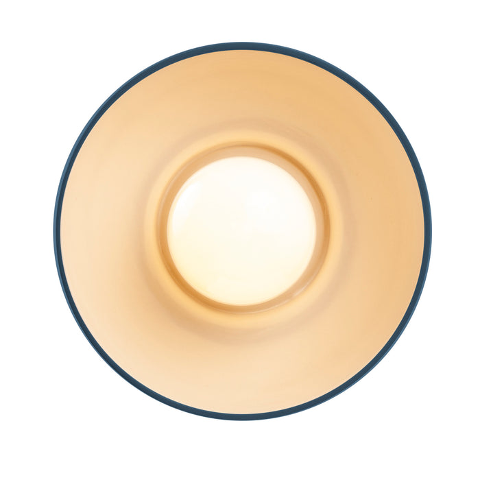 Justice Designs CER-3030-MDMT Wall Sconce, Midnight Sky with Matte White internal finish