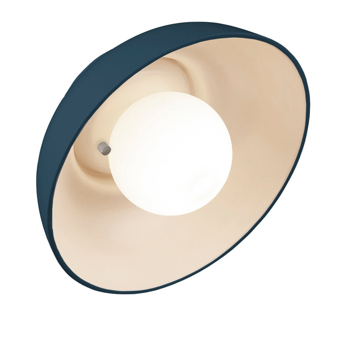 Justice Designs CER-3030-MDMT Wall Sconce, Midnight Sky with Matte White internal finish