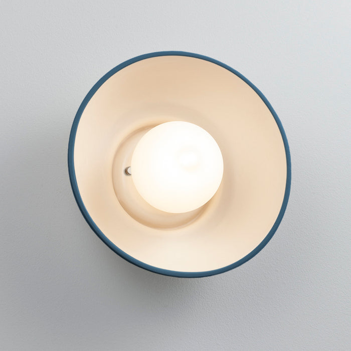 Justice Designs CER-3030-MDMT Wall Sconce, Midnight Sky with Matte White internal finish