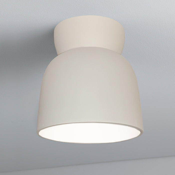 Justice Designs CER-6190-BIS One Light Flush-Mount, Bisque