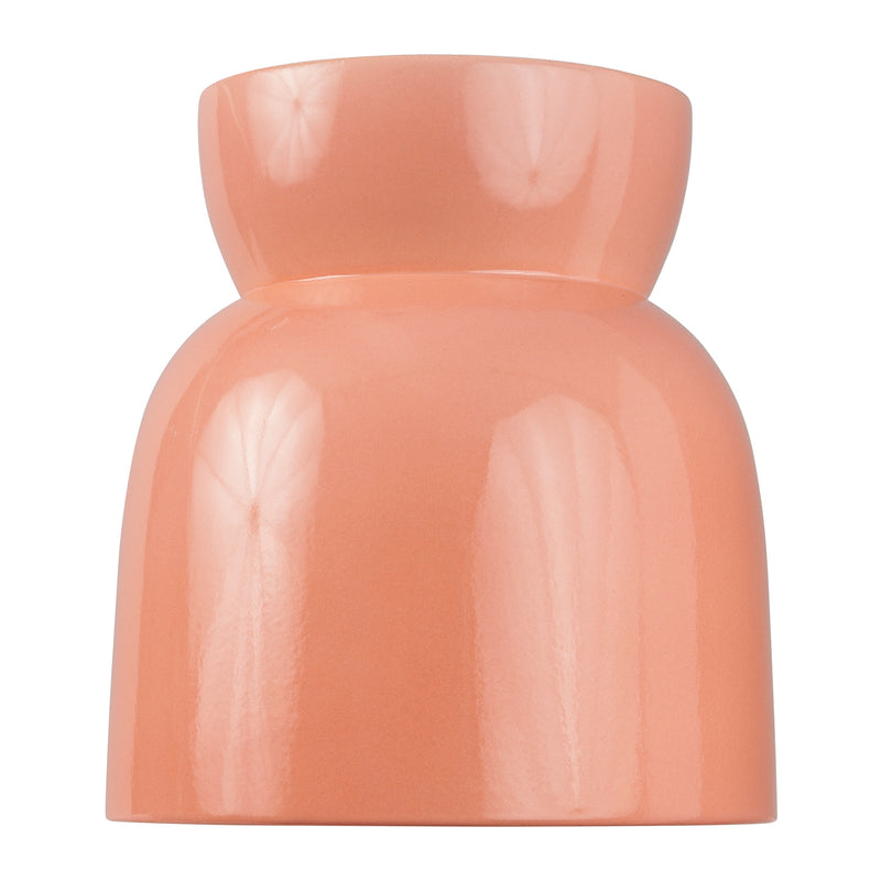 Justice Designs CER-6190-BSH One Light Flush-Mount, Gloss Blush