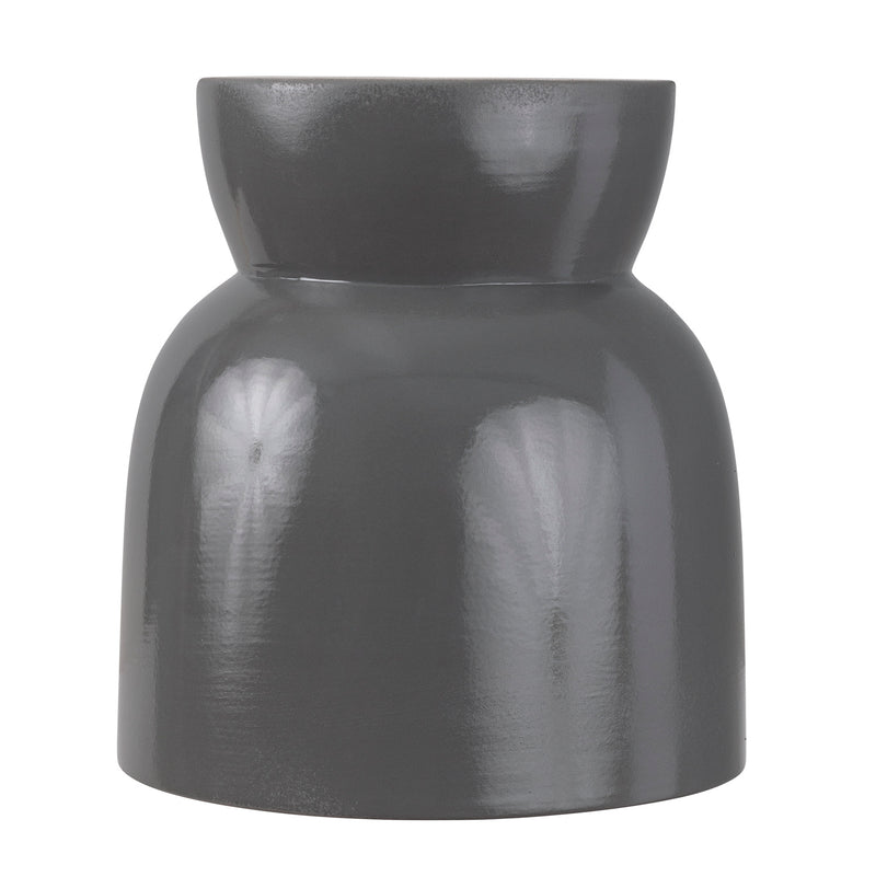 Justice Designs CER-6190-GRY One Light Flush-Mount, Gloss Grey