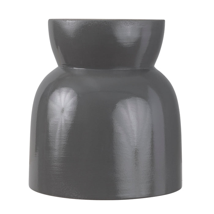 Justice Designs CER-6190-GRY One Light Flush-Mount, Gloss Grey