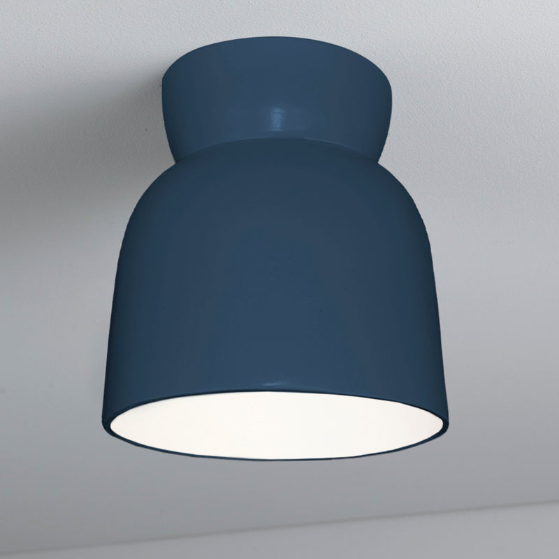 Justice Designs CER-6190W-MID One Light Flush-Mount, Midnight Sky