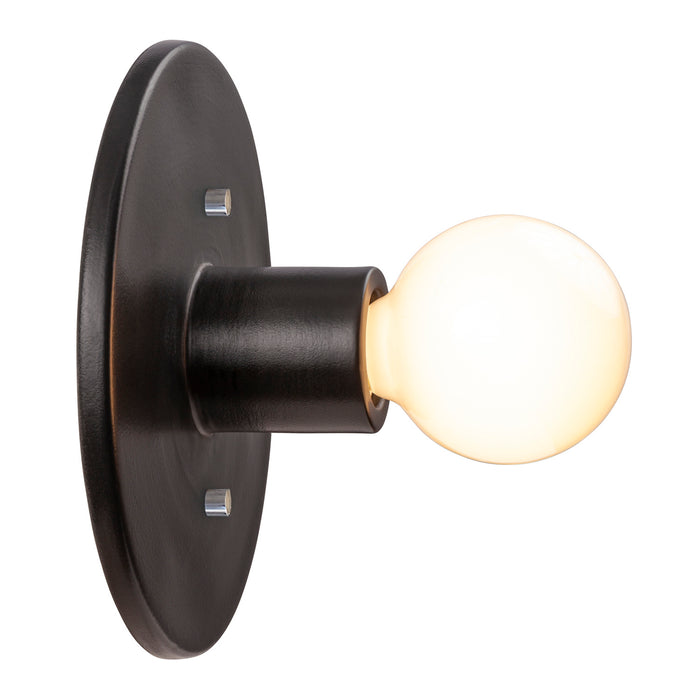 Justice Designs CER-6270-CRB One Light Wall Sconce, Carbon - Matte Black