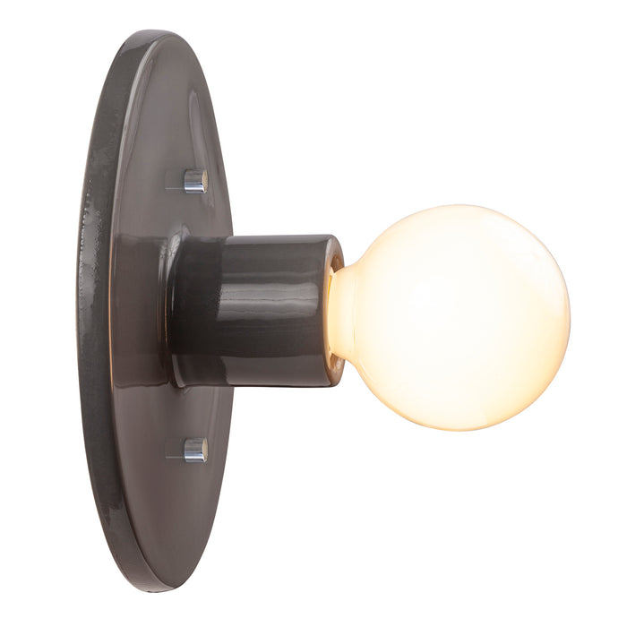 Justice Designs CER-6270-GRY One Light Wall Sconce, Gloss Grey