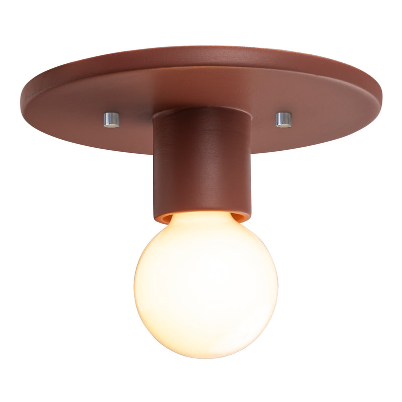 Justice Designs CER-6275-CLAY One Light Flush-Mount, Canyon Clay