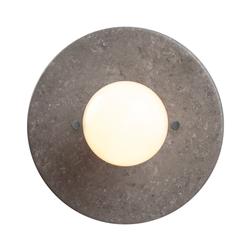 Justice Designs CER-6275-CONC One Light Flush-Mount, Concrete