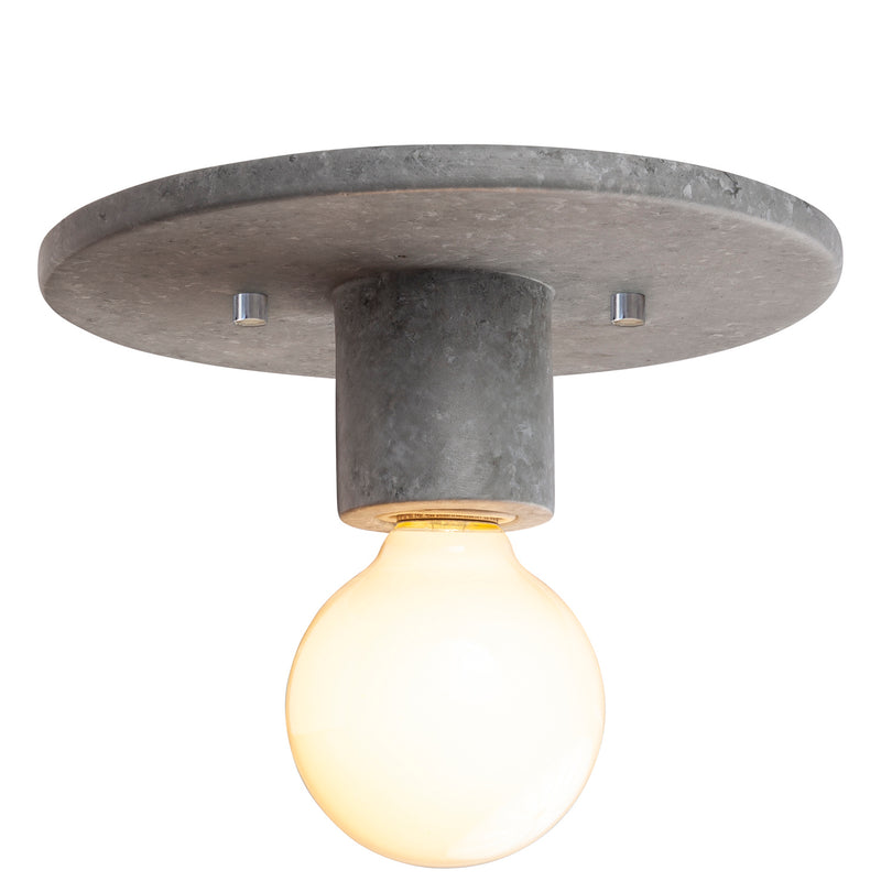 Justice Designs CER-6275-CONC One Light Flush-Mount, Concrete