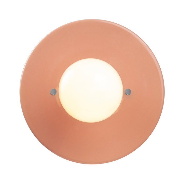 Justice Designs CER-6280-BSH One Light Wall Sconce, Gloss Blush