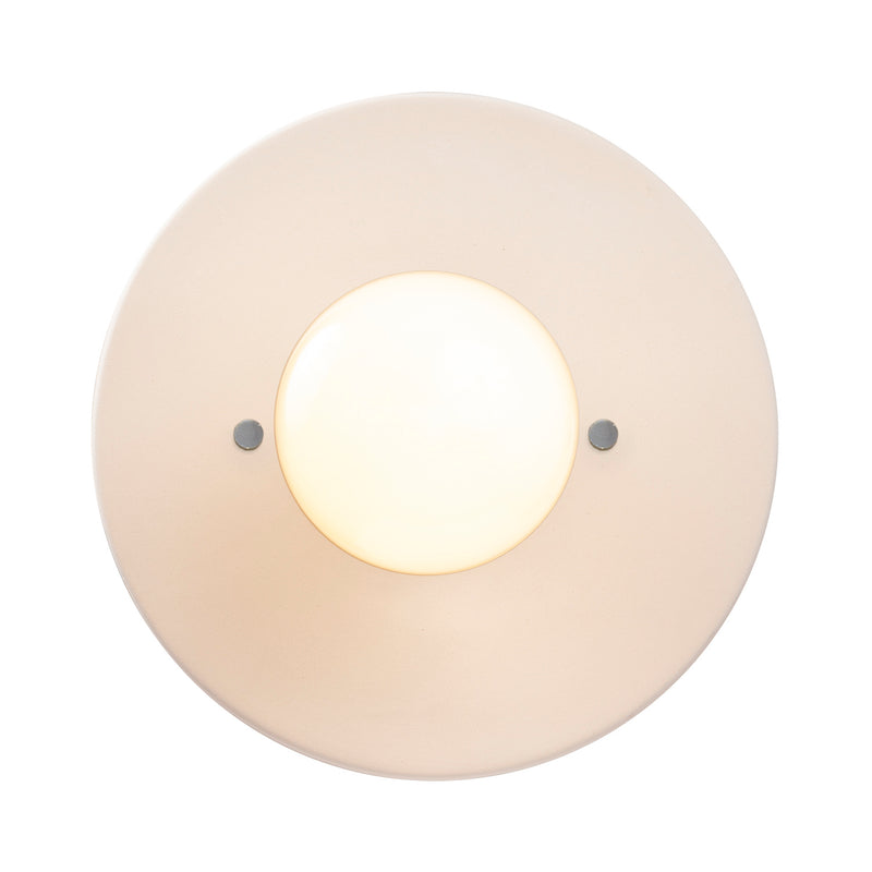 Justice Designs CER-6285-BIS One Light Flush-Mount, Bisque