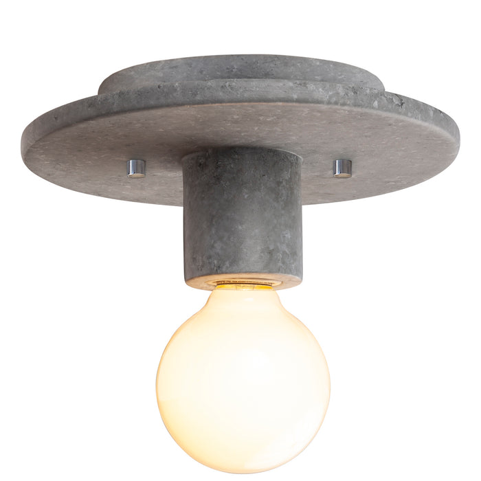 Justice Designs CER-6285-CONC One Light Flush-Mount, Concrete