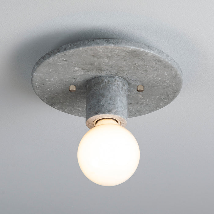 Justice Designs CER-6285-CONC One Light Flush-Mount, Concrete