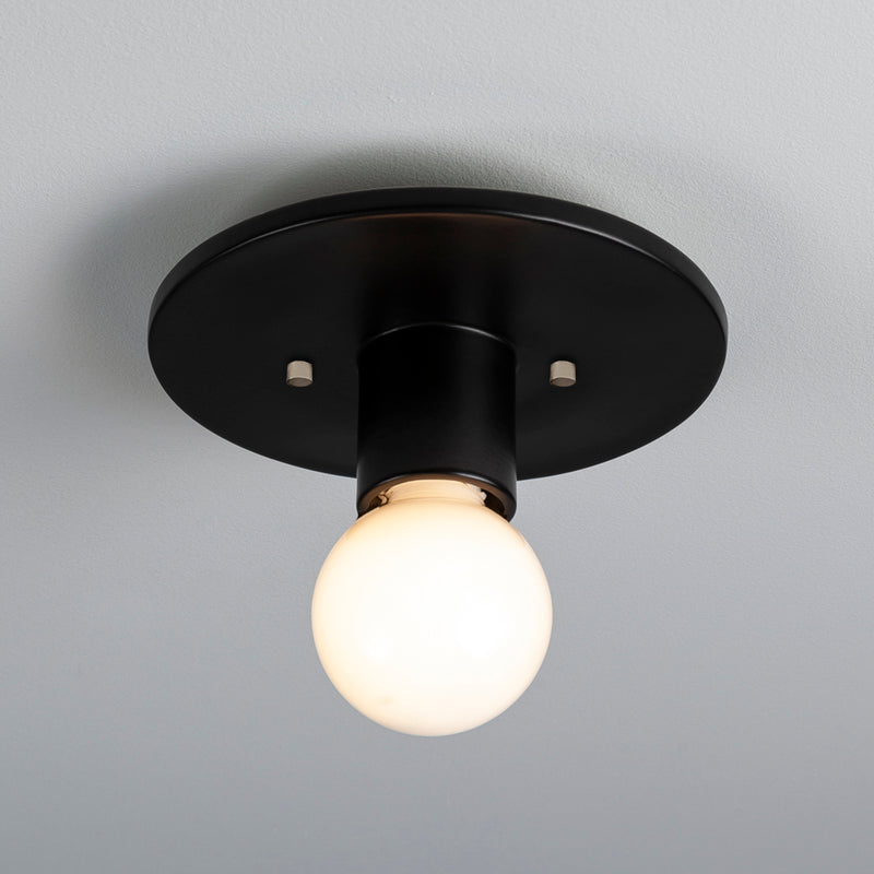 Justice Designs CER-6285-CRB One Light Flush-Mount, Carbon - Matte Black