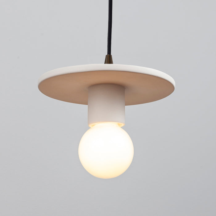 Justice Designs CER-6320-BIS-DBRZ-BKCD One Light Pendant, Bisque