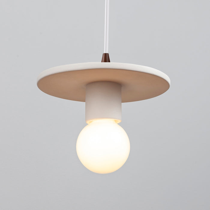 Justice Designs CER-6320-BIS-DBRZ-WTCD One Light Pendant, Bisque