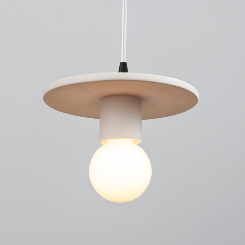 Justice Designs CER-6320-BIS-MBLK-WTCD One Light Pendant, Bisque