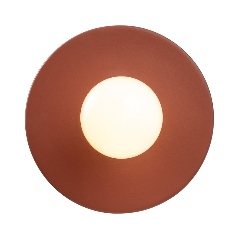 Justice Designs CER-6320-CLAY-DBRZ-BKCD One Light Pendant, Canyon Clay