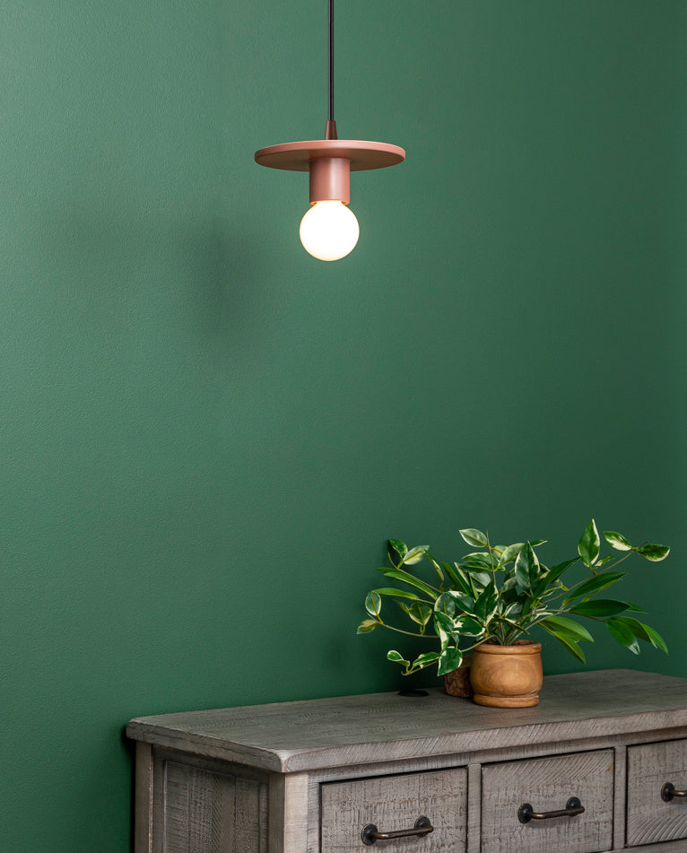 Justice Designs CER-6320-CLAY-DBRZ-BKCD One Light Pendant, Canyon Clay