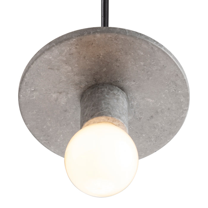 Justice Designs CER-6320-CONC-CROM-BKCD One Light Pendant, Concrete