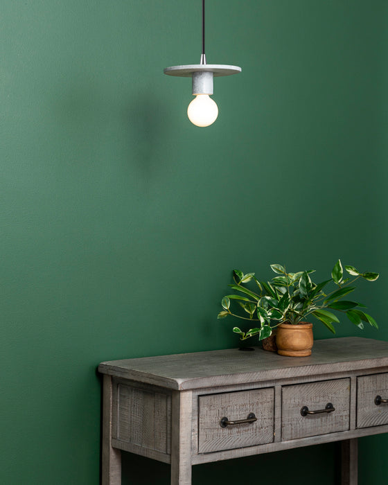 Justice Designs CER-6320-CONC-CROM-BKCD One Light Pendant, Concrete