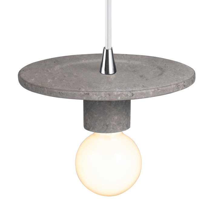 Justice Designs CER-6320-CONC-CROM-WTCD One Light Pendant, Concrete