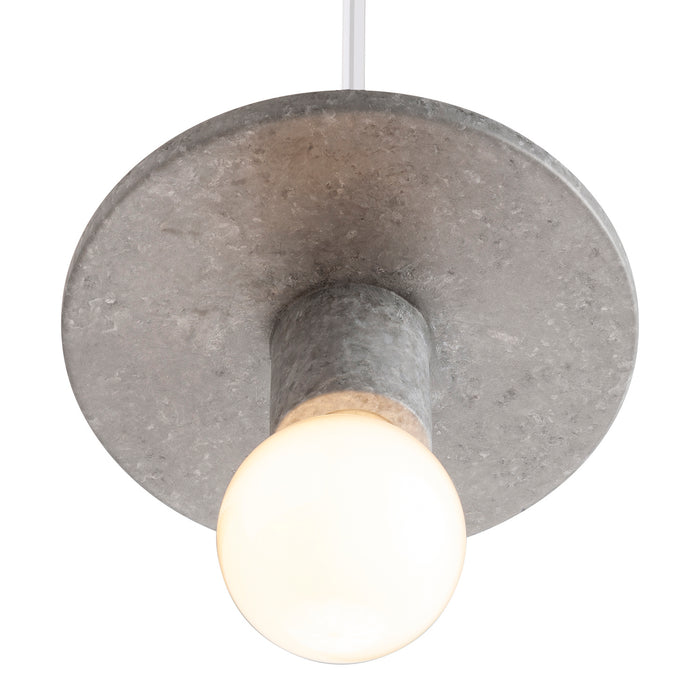 Justice Designs CER-6320-CONC-CROM-WTCD One Light Pendant, Concrete