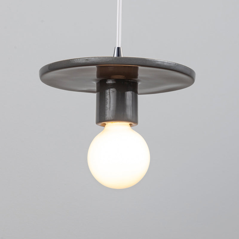 Justice Designs CER-6320-GRY-CROM-WTCD One Light Pendant, Gloss Grey