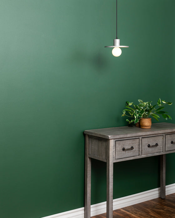 Justice Designs CER-6325-ANTS-MBLK-BKCD One Light Pendant, Antique Silver