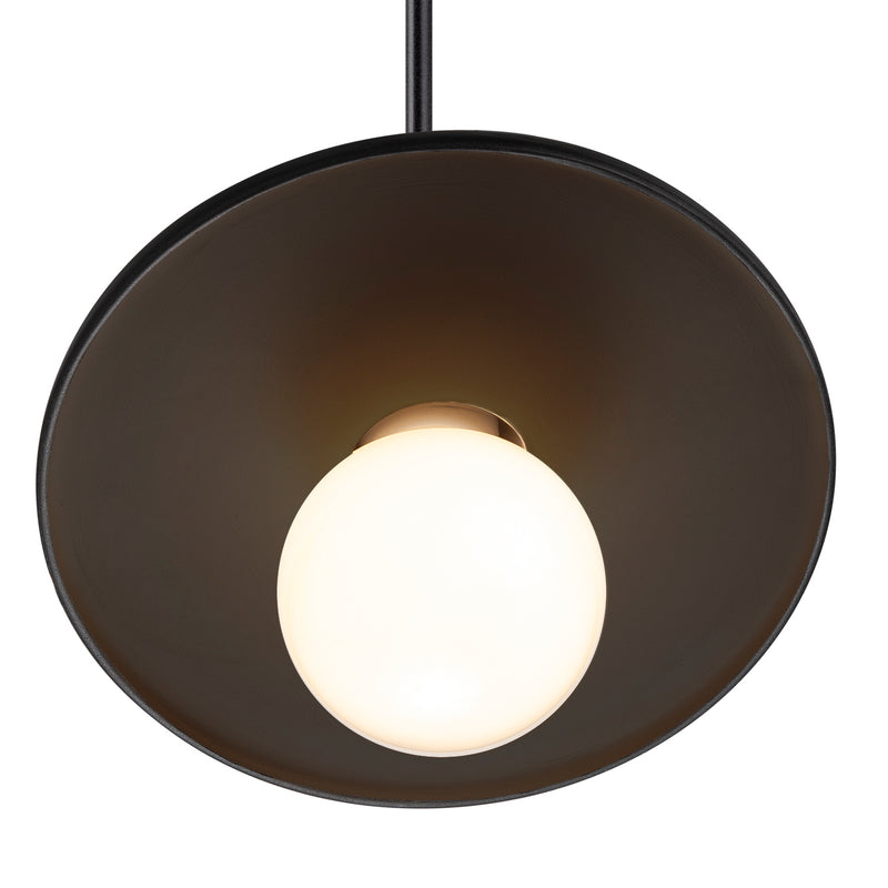 Justice Designs CER-6325-CRB-CROM-BKCD One Light Pendant, Carbon - Matte Black