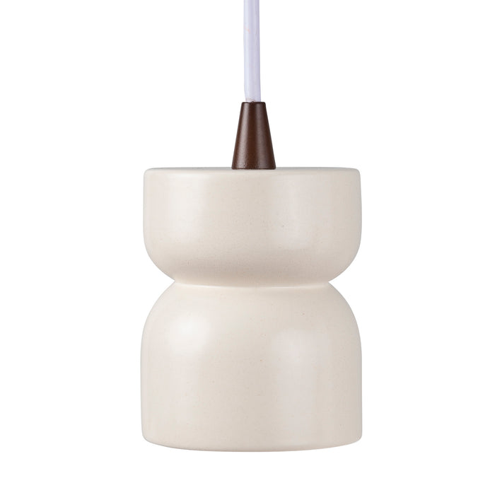 Justice Designs CER-6500-MAT-DBRZ-WTCD One Light Pendant, Matte White