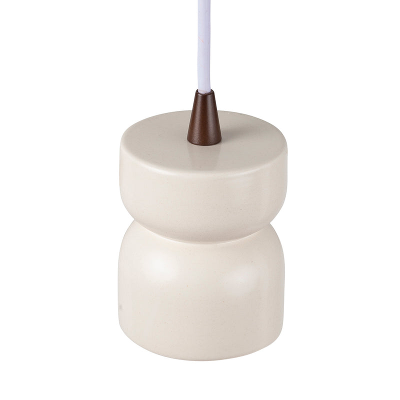 Justice Designs CER-6500-MAT-DBRZ-WTCD One Light Pendant, Matte White