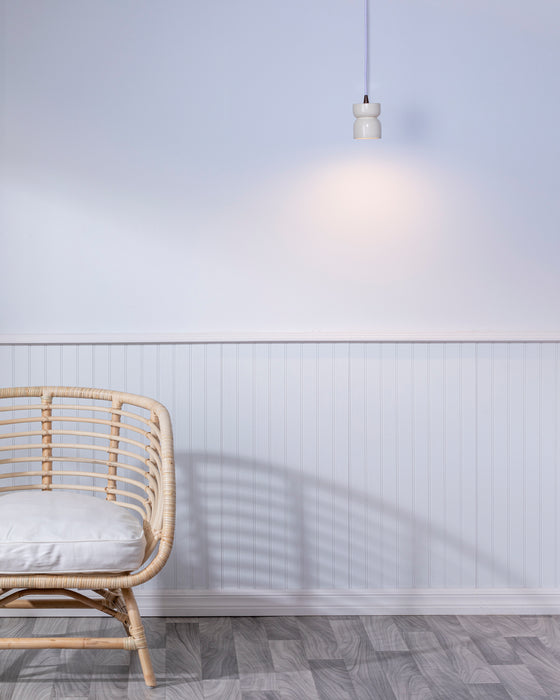 Justice Designs CER-6500-MAT-DBRZ-WTCD One Light Pendant, Matte White