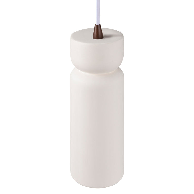 Justice Designs CER-6510-BIS-DBRZ-WTCD One Light Pendant, Bisque
