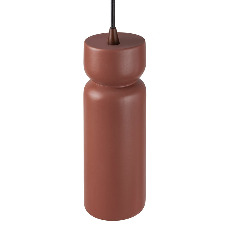 Justice Designs CER-6510-CLAY-DBRZ-BKCD One Light Pendant, Canyon Clay