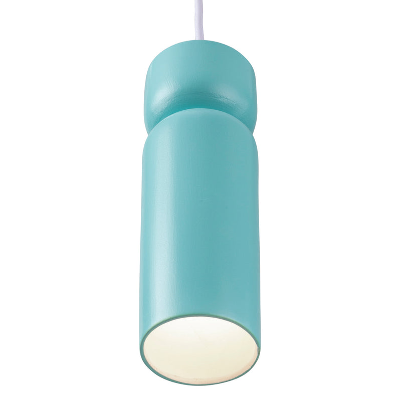 Justice Designs CER-6510-RFPL-ABRS-WTCD One Light Pendant, Reflecting Pool