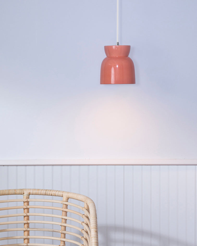 Justice Designs CER-6515-BSH-CROM-WTCD One Light Pendant, Gloss Blush