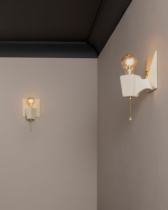 Justice Designs CER-7011-MAT-BRSS One Light Wall Sconce, Matte White