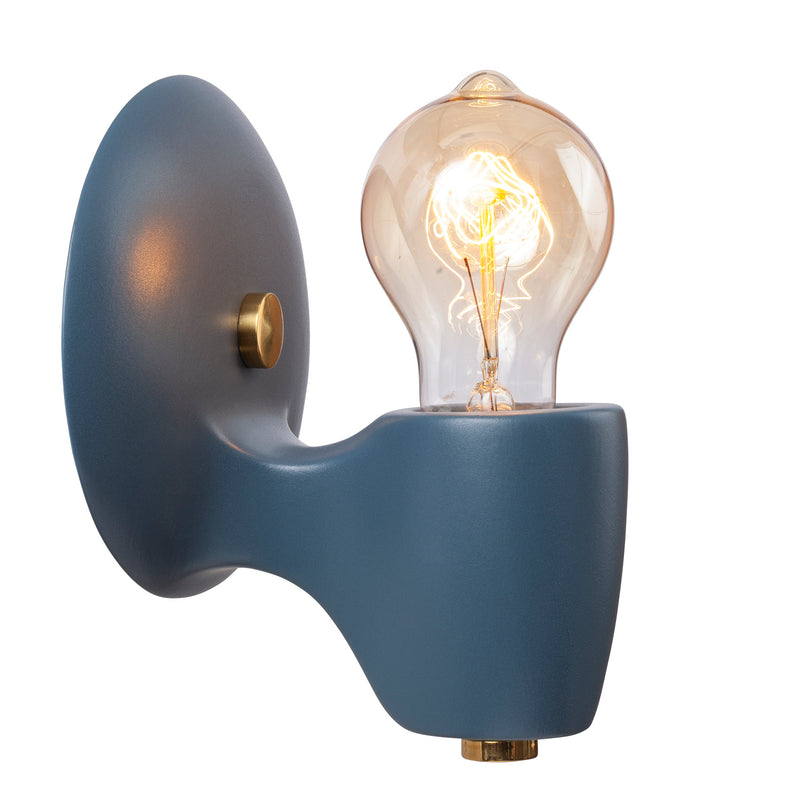 Justice Designs CER-7021-MID-BRSS One Light Wall Sconce, Midnight Sky