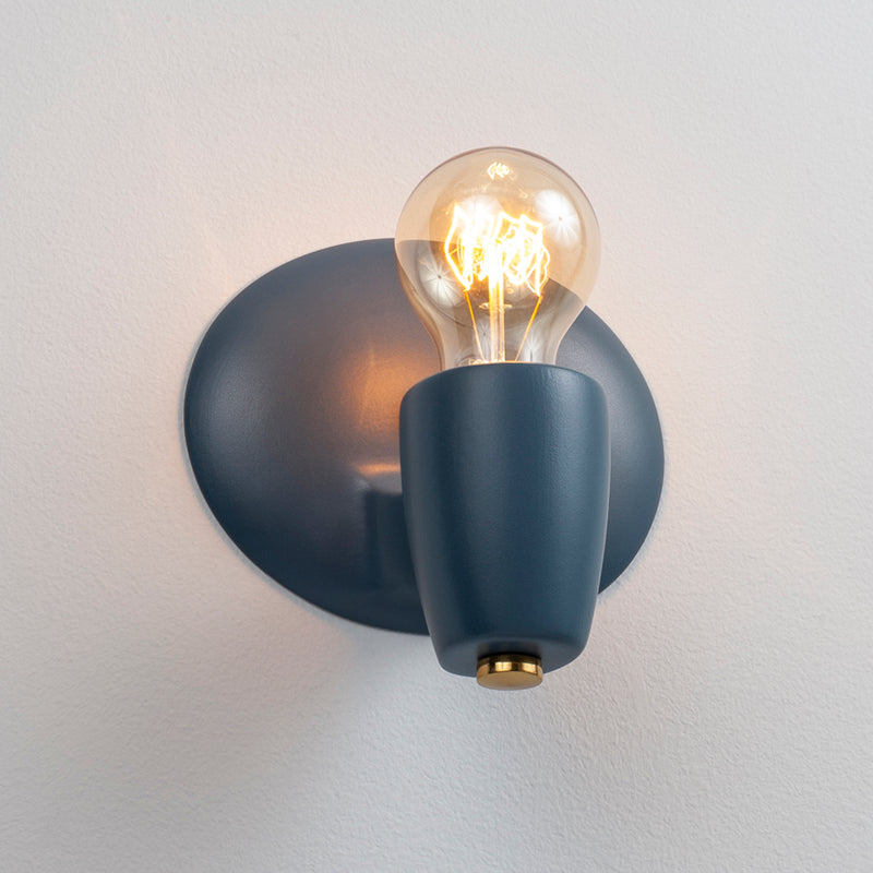 Justice Designs CER-7021-MID-BRSS One Light Wall Sconce, Midnight Sky