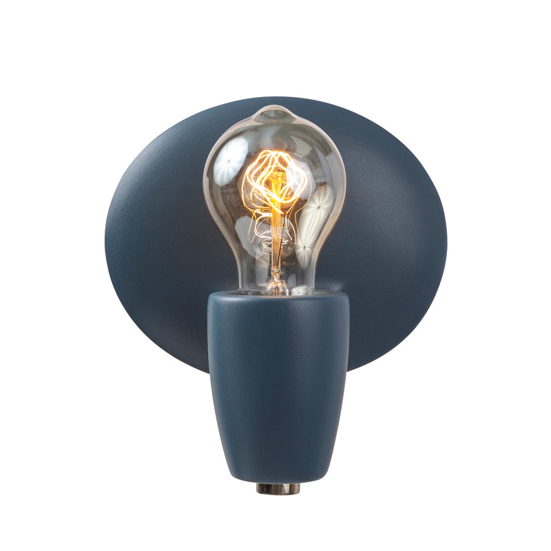 Justice Designs CER-7021-MID-NCKL One Light Wall Sconce, Midnight Sky