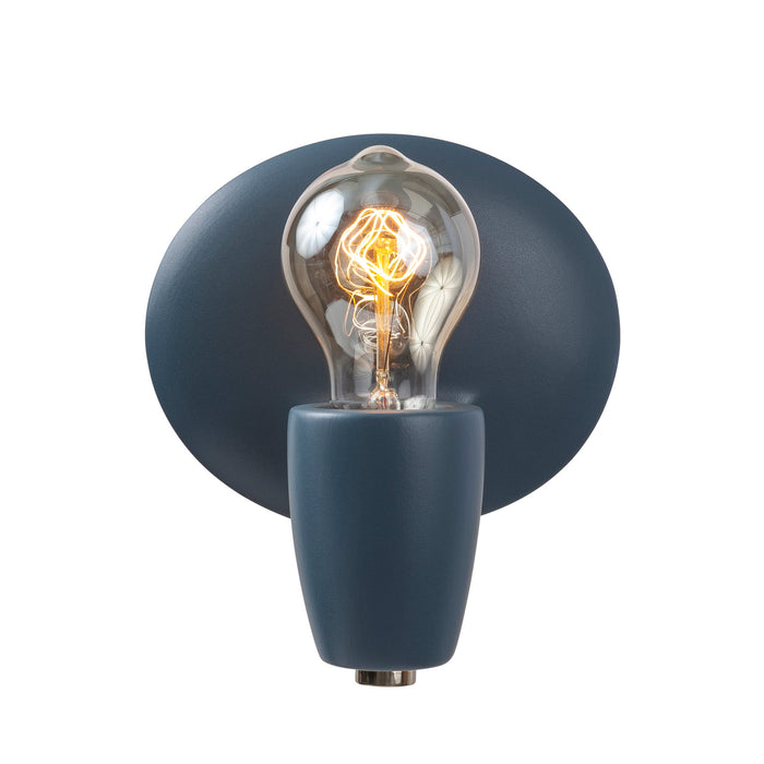 Justice Designs CER-7021-MID-NCKL One Light Wall Sconce, Midnight Sky