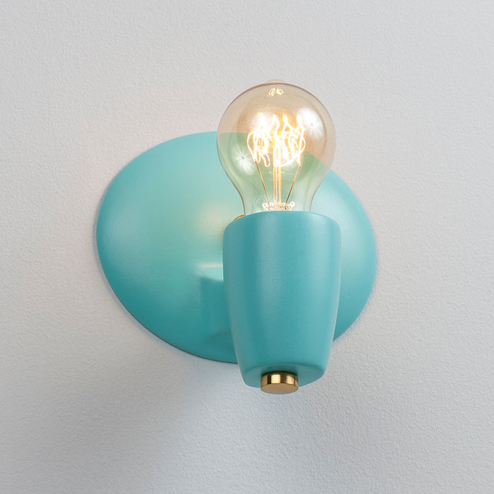 Justice Designs CER-7021-RFPL-BRSS One Light Wall Sconce, Reflecting Pool