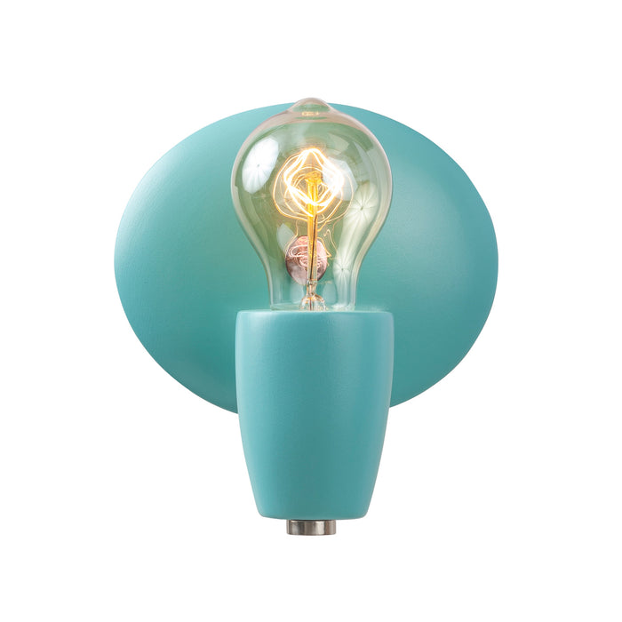 Justice Designs CER-7021-RFPL-NCKL One Light Wall Sconce, Reflecting Pool