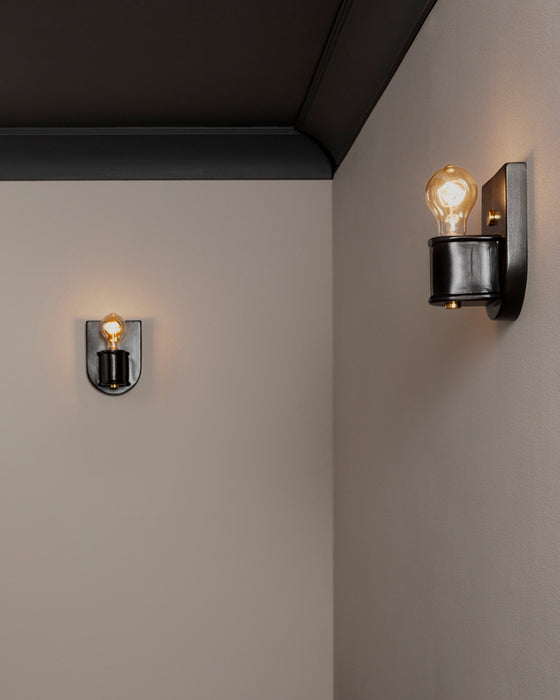 Justice Designs CER-7031-CRB-BRSS One Light Wall Sconce, Carbon - Matte Black