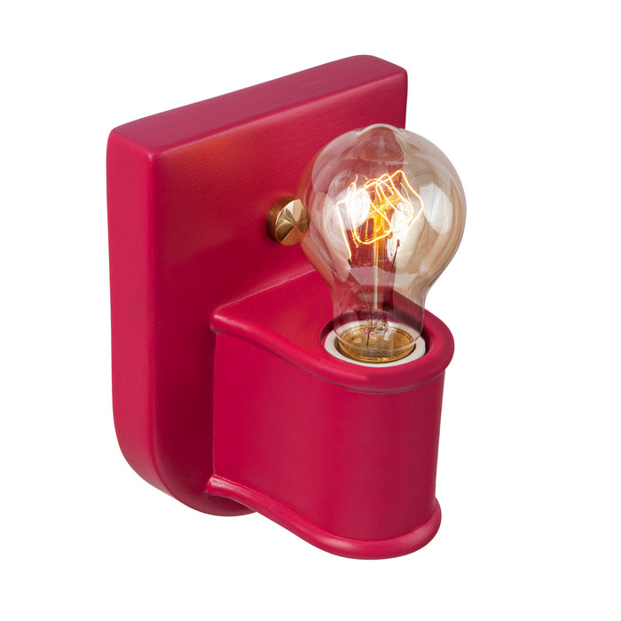 Justice Designs CER-7031-CRSE-BRSS One Light Wall Sconce, Cerise