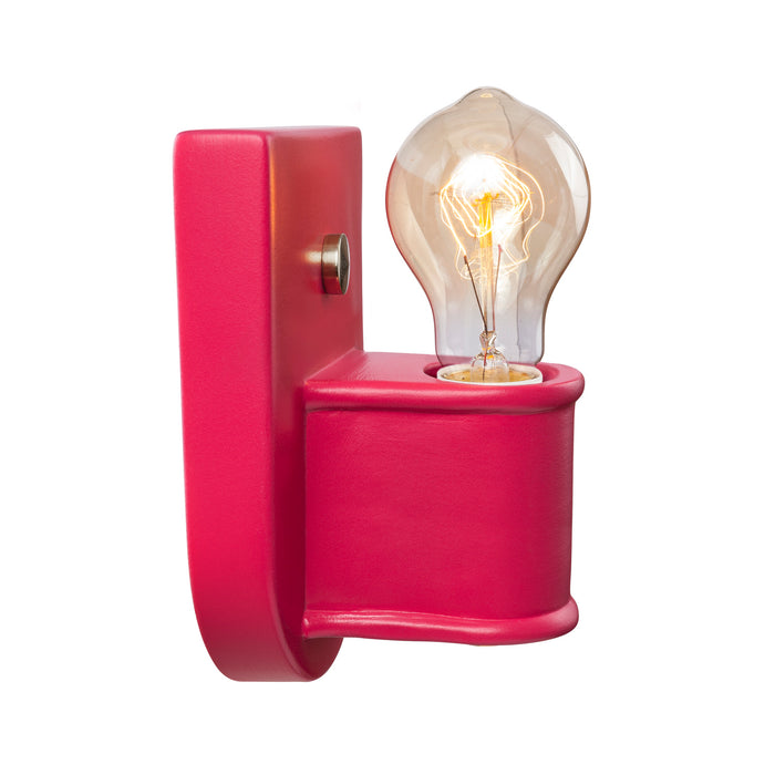 Justice Designs CER-7031-CRSE-NCKL One Light Wall Sconce, Cerise