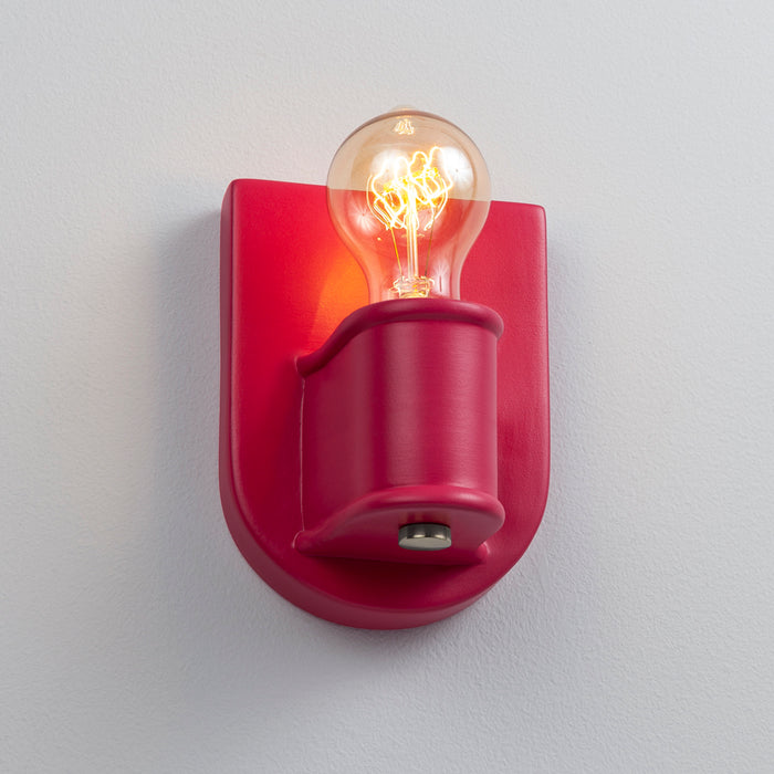 Justice Designs CER-7031-CRSE-NCKL One Light Wall Sconce, Cerise